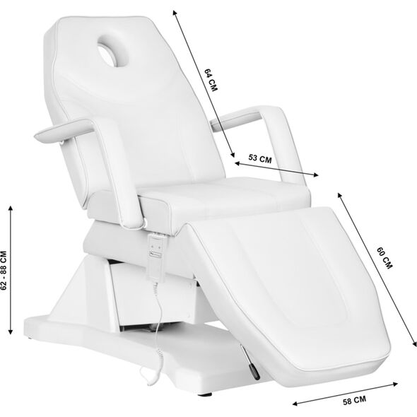 Activeshop Sillon fotel kosmetyczny elektryczny Soft 1 siln. biały
