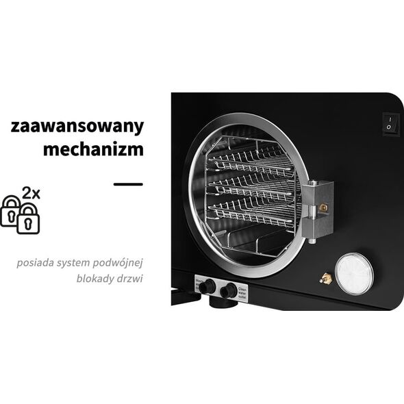 Activeshop Lafomed autoklaw Standard Line LFSS12AA LED z drukarką 12 L kl. B medyczna czarny