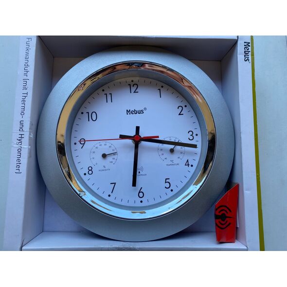Mebus Mebus 19454 Radio controlled Wall Clock w. Thermo/Hygrometer