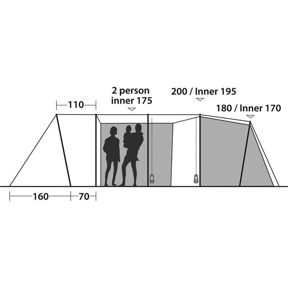 Namiot turystyczny Easy Camp Namiot rodzinny 8 - osobowy Easy Camp Palmdale 800 Lux Uniwersalny
