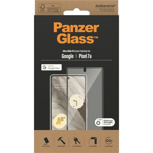 PanzerGlass PanzerGlass Screen Protector Google Pixel 7a Ultra Wide Fit