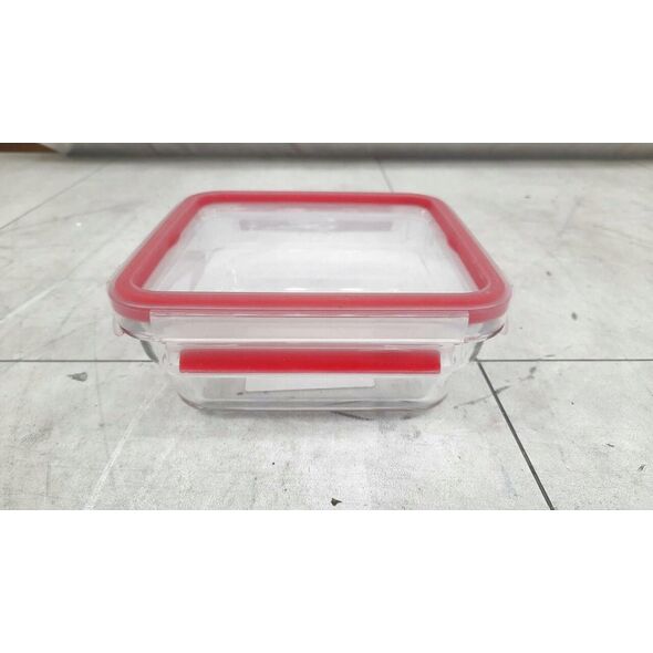 Emsa Emsa Clip&Close Glass Food Container 0,8 L red