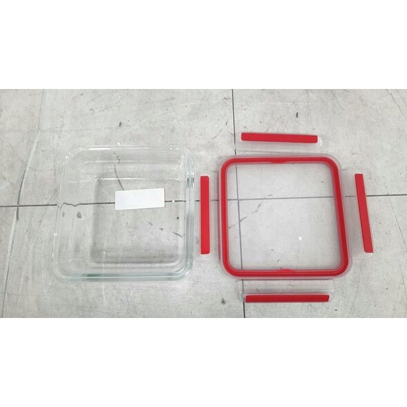Emsa Emsa Clip&Close Glass Food Container 0,8 L red