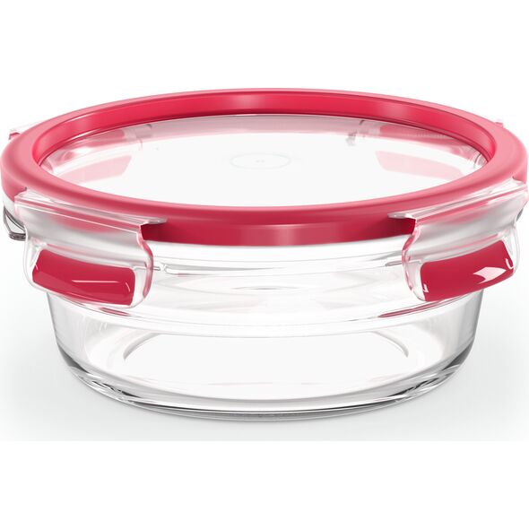 Emsa Emsa Clip&Close Glass Food Container 600 ml  red