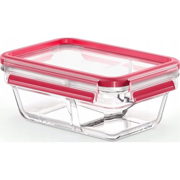 Emsa Emsa Clip&Close Glass Food Container 800 ml red