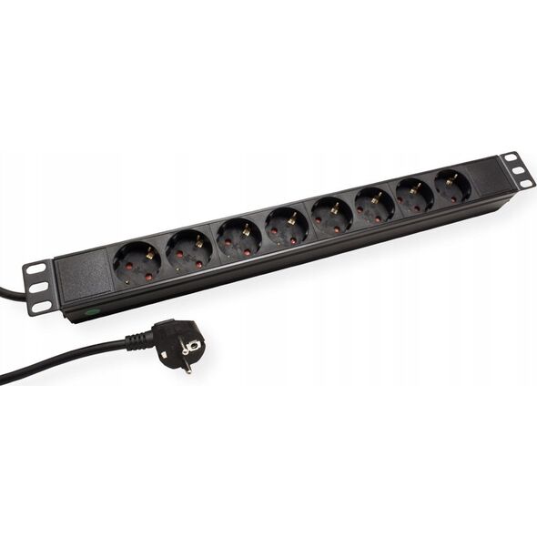 Triton VALUE Gniazdo 19, 8-drożne, 1 HU + wtyczka z uziemieniem (CEE 7/7), 1,8 m