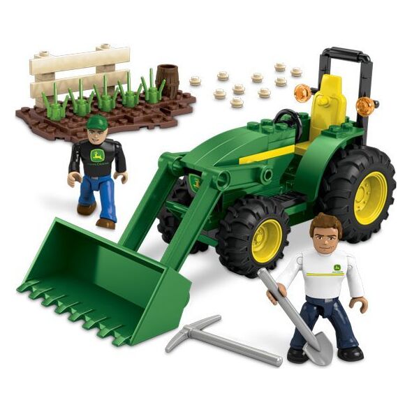 Clementoni Mega Bloks, World Builders, John Deere Farm Tractor, Construction Set, 80840, For Boys, 5+ years, 119 pcs For Boys