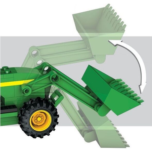 Clementoni Mega Bloks, World Builders, John Deere Farm Tractor, Construction Set, 80840, For Boys, 5+ years, 119 pcs For Boys