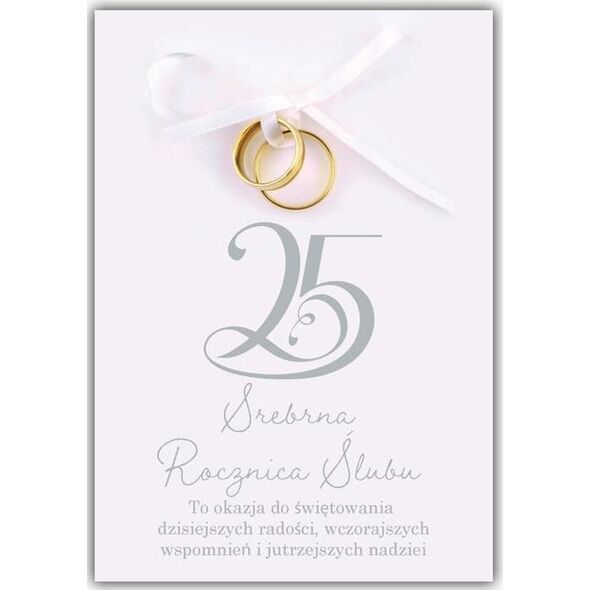 AB Card Kartka okoliczno¶ciowa Rocznica ¶lubu 25