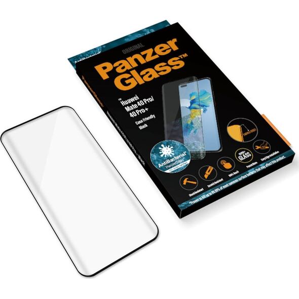 PanzerGlass PanzerGlass ™ Huawei Mate 40 Pro | 40 Pro+ | Screen Protector Glass, Huawei, Huawei - Mate 40 Pro, Huawei - Mate 40 Pro+, Dry application, Scratch resistant, Shock resistant, Anti-bacterial, Transparent, 1 pc(s)