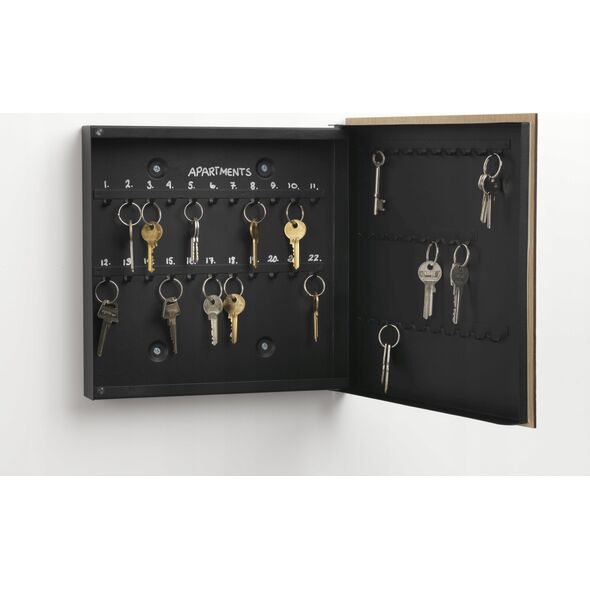 NAGA Nøgleskab med magnetisk låge i finér eg Eg 30x5x30mm (1stk)