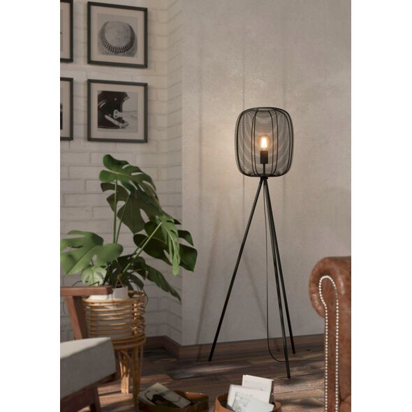 Lampa podłogowa EGLO FLOOR LAMP RINROE E27 140.5CM 43968 BL