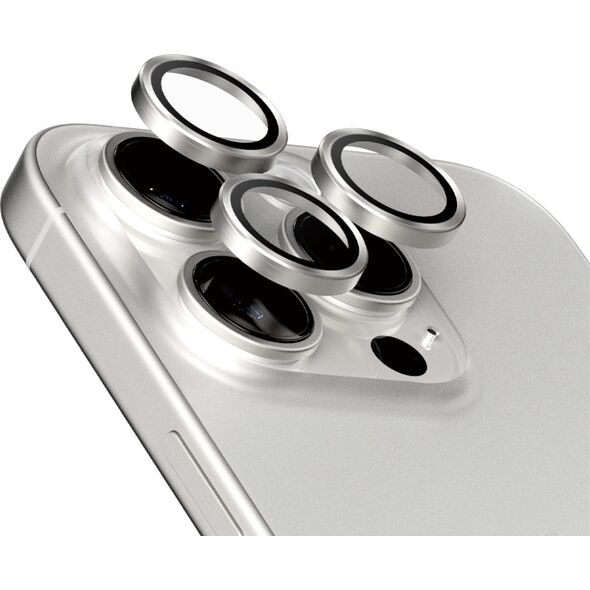 PanzerGlass PanzerGlass Hoops iPhone 15 Pro, Pro Max White Titanium