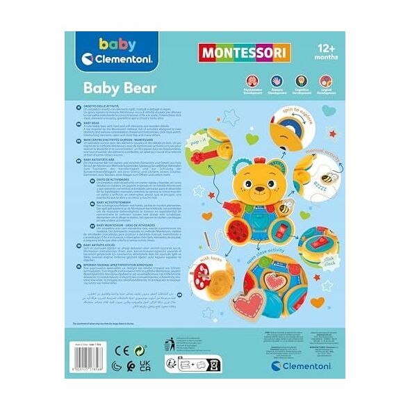 Clementoni TOY EDUCATIONAL BABY BEAR BUSY PANEL