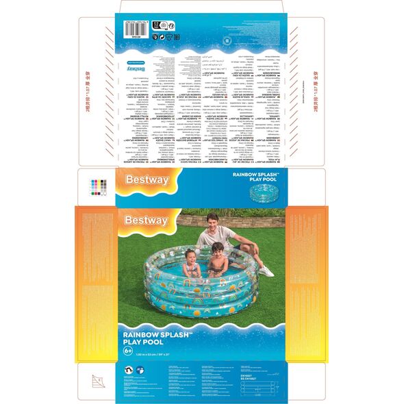Triton Basen ogrodowy dla dzieci 150x53cm Tropical BESTWAY + Łatka naprawcza