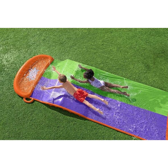 Bestway Ślizg wodny SplashCoaster dla 2 dzieci 3+ BESTWAY Tor 488cm + Spryskiwacze + Rampa