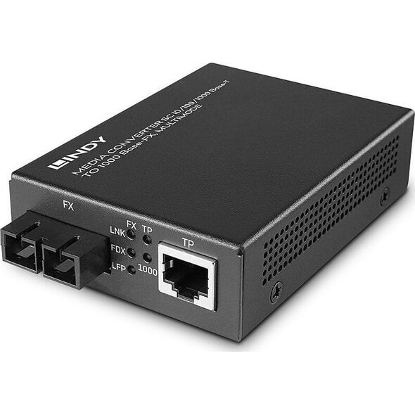 Konwerter światłowodowy Lindy Lindy 25119 konwerter sieciowy 850 nm Multifunkcyjny Czarny