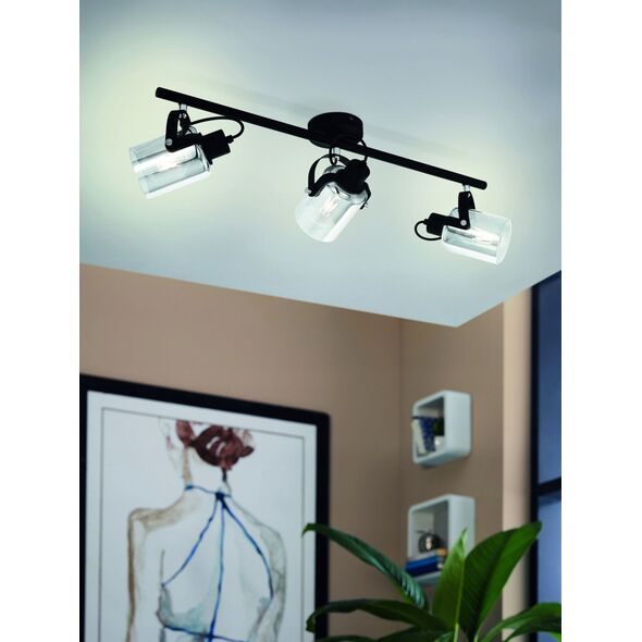 Lampa sufitowa EGLO SPOT LIGHT BERREGAS 3XE27 BLACK/CHROME