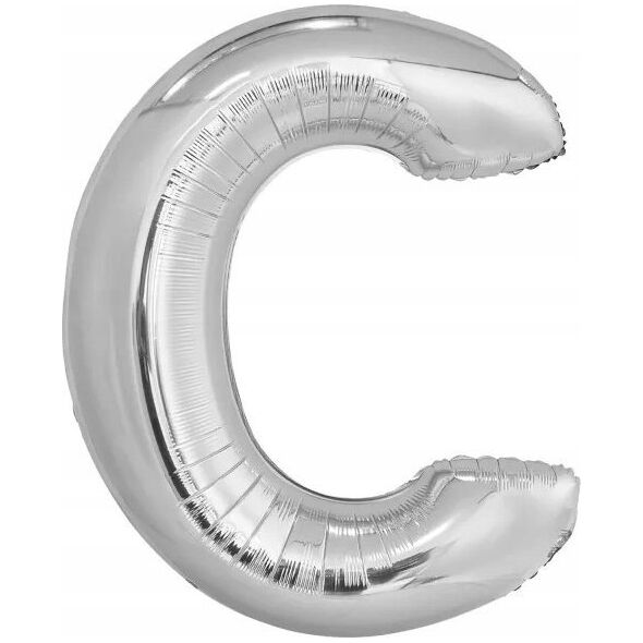 Balon foliowy litera C srebrna 69,5x86cm