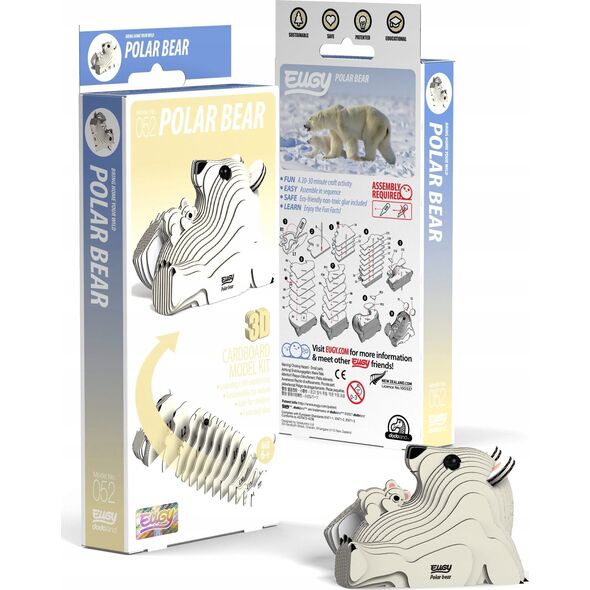 Fat Brain Toys NiedĽwiedĽ Polarny Eugy. Eko Układanka 3D