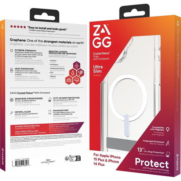 Zagg International ZAGG Crystal Palace Snap KS for iPhone 15 Plus