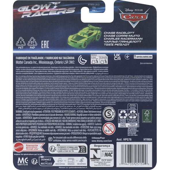 Mattel Cars. Auto ¶wiec±ce w ciemno¶ci HYM84