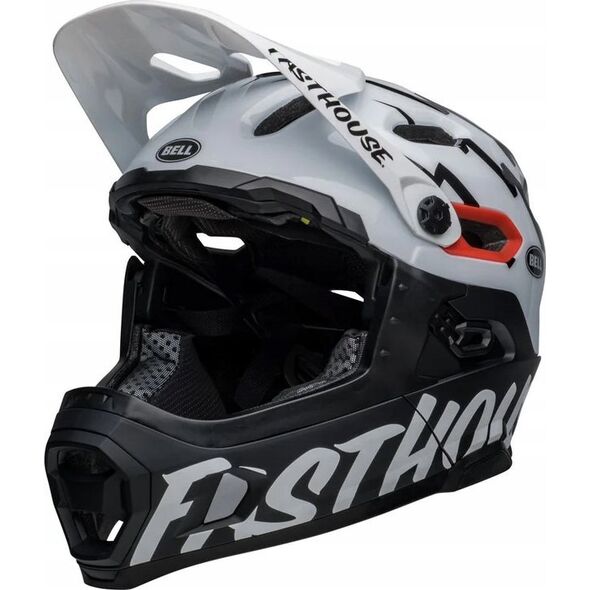 Bell Kask full face BELL SUPER DH MIPS SPHERICAL fasthouse matte gloss black white roz. L (58–62 cm) (NEW)