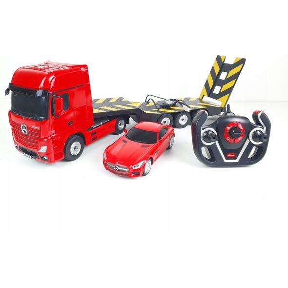 Rastar RASTAR truck with car RC Mercedes-Benz Actros Red/Yellow/Silver, 74940