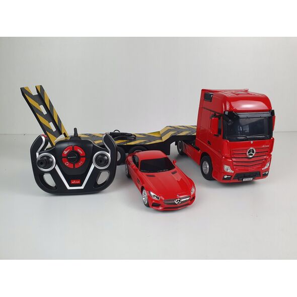 Rastar RASTAR truck with car RC Mercedes-Benz Actros Red/Yellow/Silver, 74940