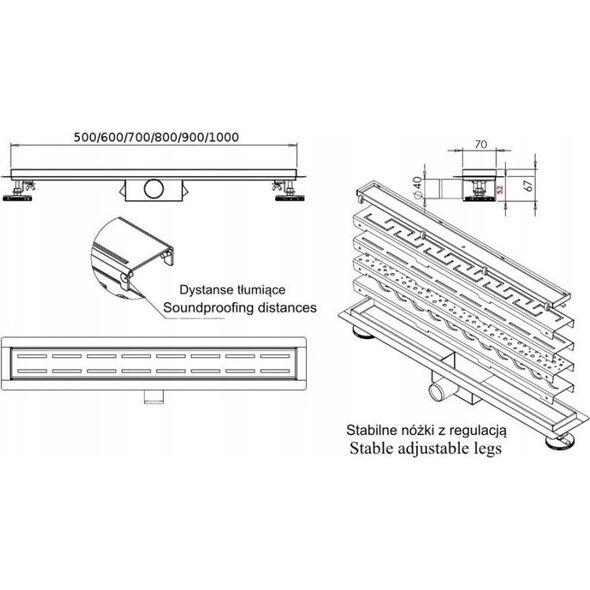 Hydroland HYDROLAND LINEAR DRAINAGE GREK 1000 // OD.H.GREK-100 10589809 5900308736548