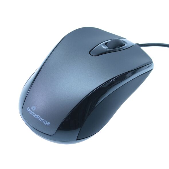 MediaRange Optical Mouse (Black/Grey, Wired) (MROS201) έως 12 άτοκες Δόσεις
