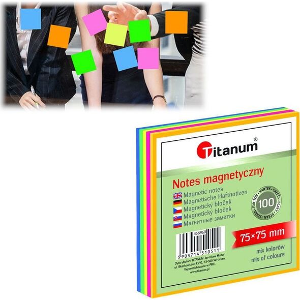 Ziemia Obiecana Karteczki elektrostatyczne notes 75x75mm 100k mix