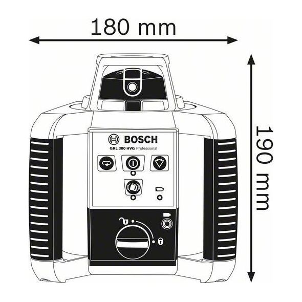 Bosch Bosch rotation laser GRL 300 HVG Professional, with holder (blue, case, green laser line)