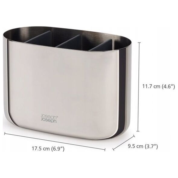 Joseph Joseph Joseph Joseph EasyStore Luxe Large Toothbrush Caddy St. Steel