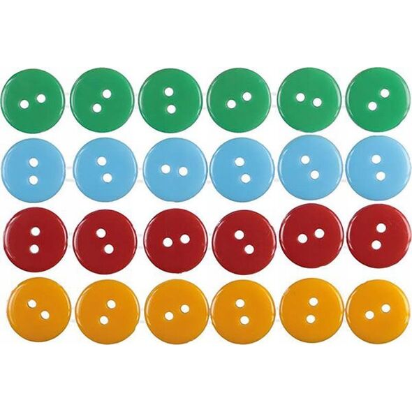 Party Deco Guziki plastikowe samoprzylepne 66szt