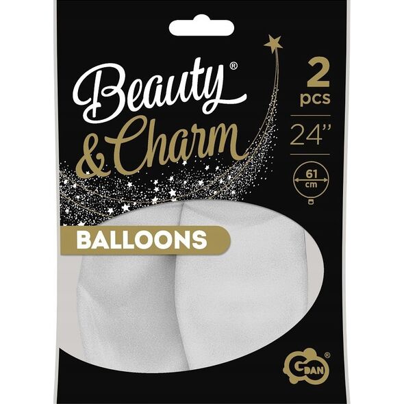 GoDan Balony Beauty&Charm pastelowe białe 2szt