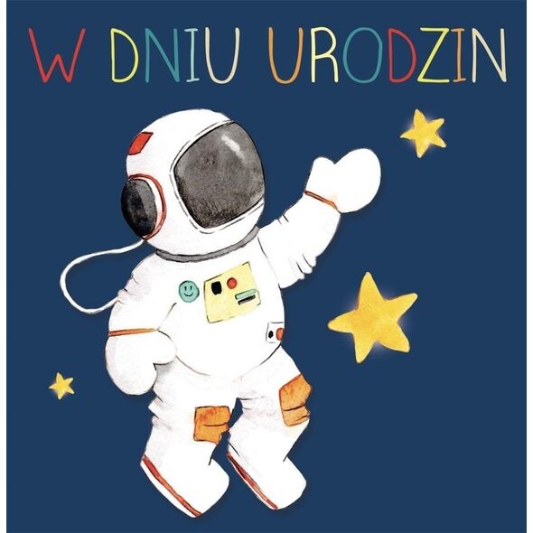 Clear Creation Karnet kwadrat CL4208_PO Urodziny Kosmonauta