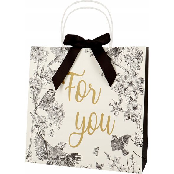 Incood Torba prezentowa 28x28 kraft z kokard± for you