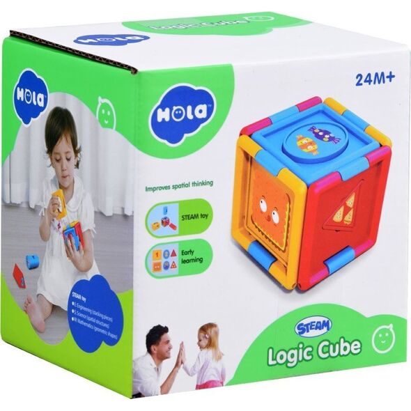HOLA Edukacyjna rozkładana Kostka logiczna ZA4539