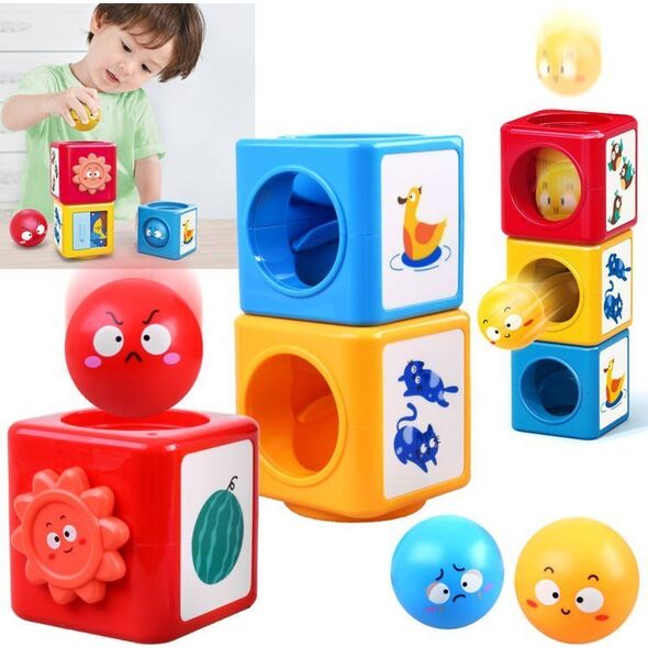 HOLA Kolorowa Piramida sorter Wieża układanka ZA4538