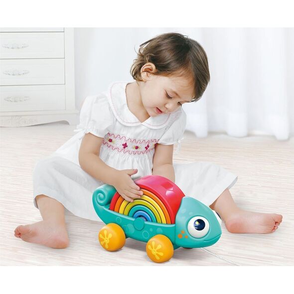 HOLA Tęczowy kameleon układanka montessori 18m+ ZA4532