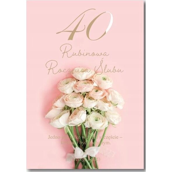 AB Card Kartka okoliczno¶ciowa Rocznica ¶lubu 40