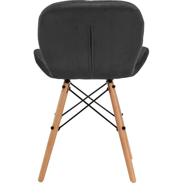 Activeshop 4Rico Krzesło skandynawskie QS-186 aksamit szare