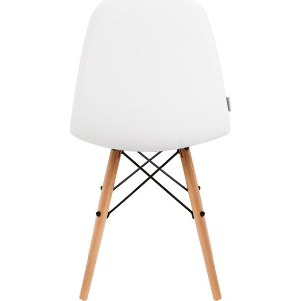 Activeshop 4Rico Krzesło skandynawskie QS-185 eco skóra białe