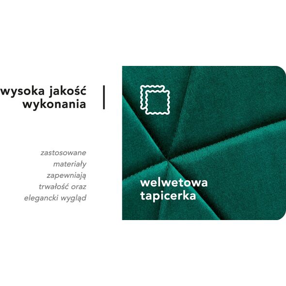 Activeshop 4Rico Krzesło skandynawskie QS-186 aksamit zielone