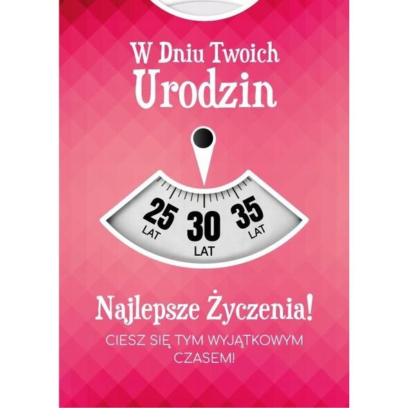 KUKARTKA Karnet Urodziny wymienne cyfry