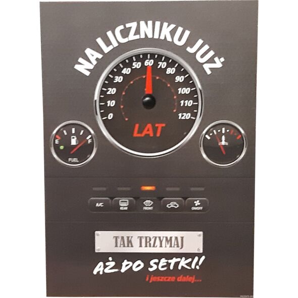 KUKARTKA Karnet Urodziny wymienne cyfry