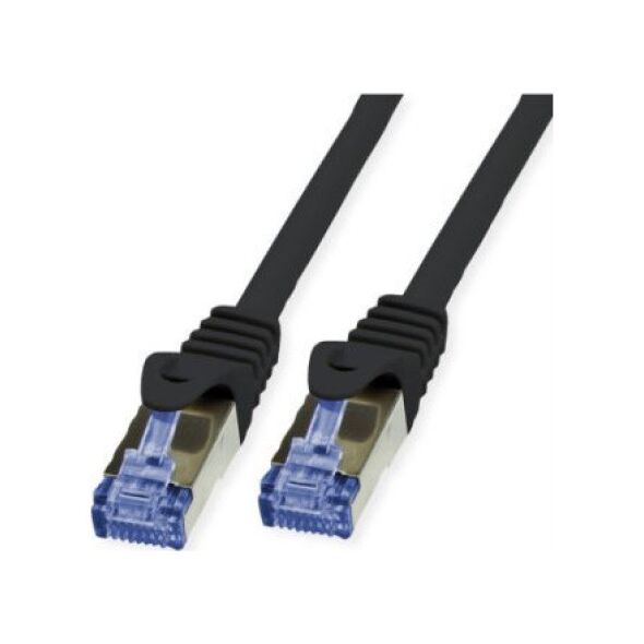 Value VALUE Zewnętrzny kabel krosowy Cat.6A (klasa EA) S/FTP (PiMF), kabel pełny, LSOH, czarny, 20 m