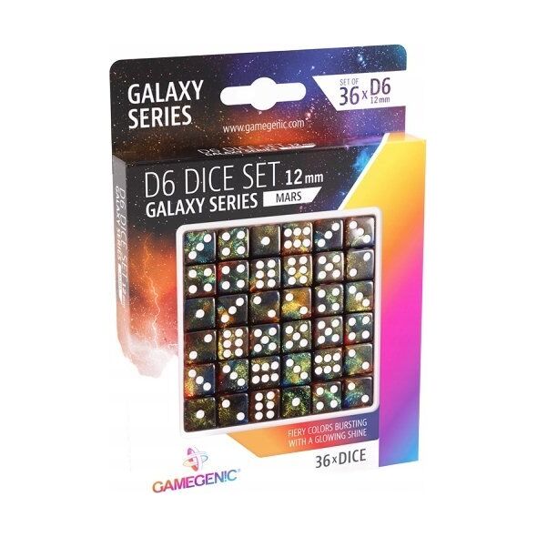 Gamegenic Gamegenic: Galaxy Series - D6 Dice Set (12 mm) - Mars