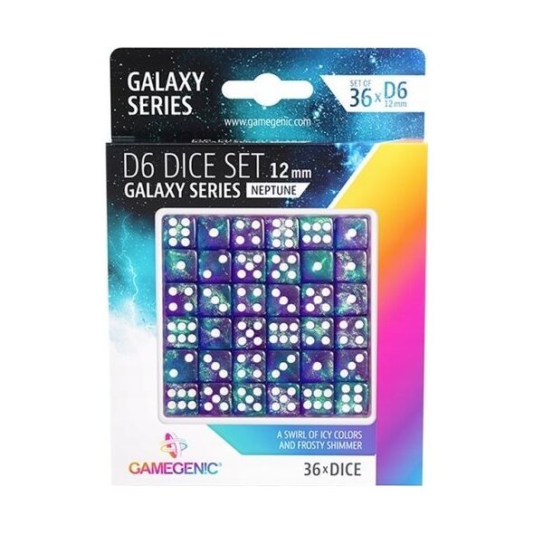 Gamegenic Gamegenic: Galaxy Series - D6 Dice Set (12 mm) - Neptune